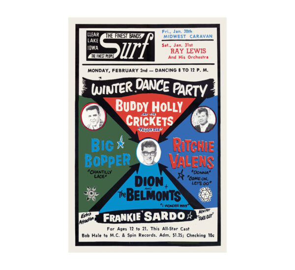 1959 Winter Dance Party Replica Poster