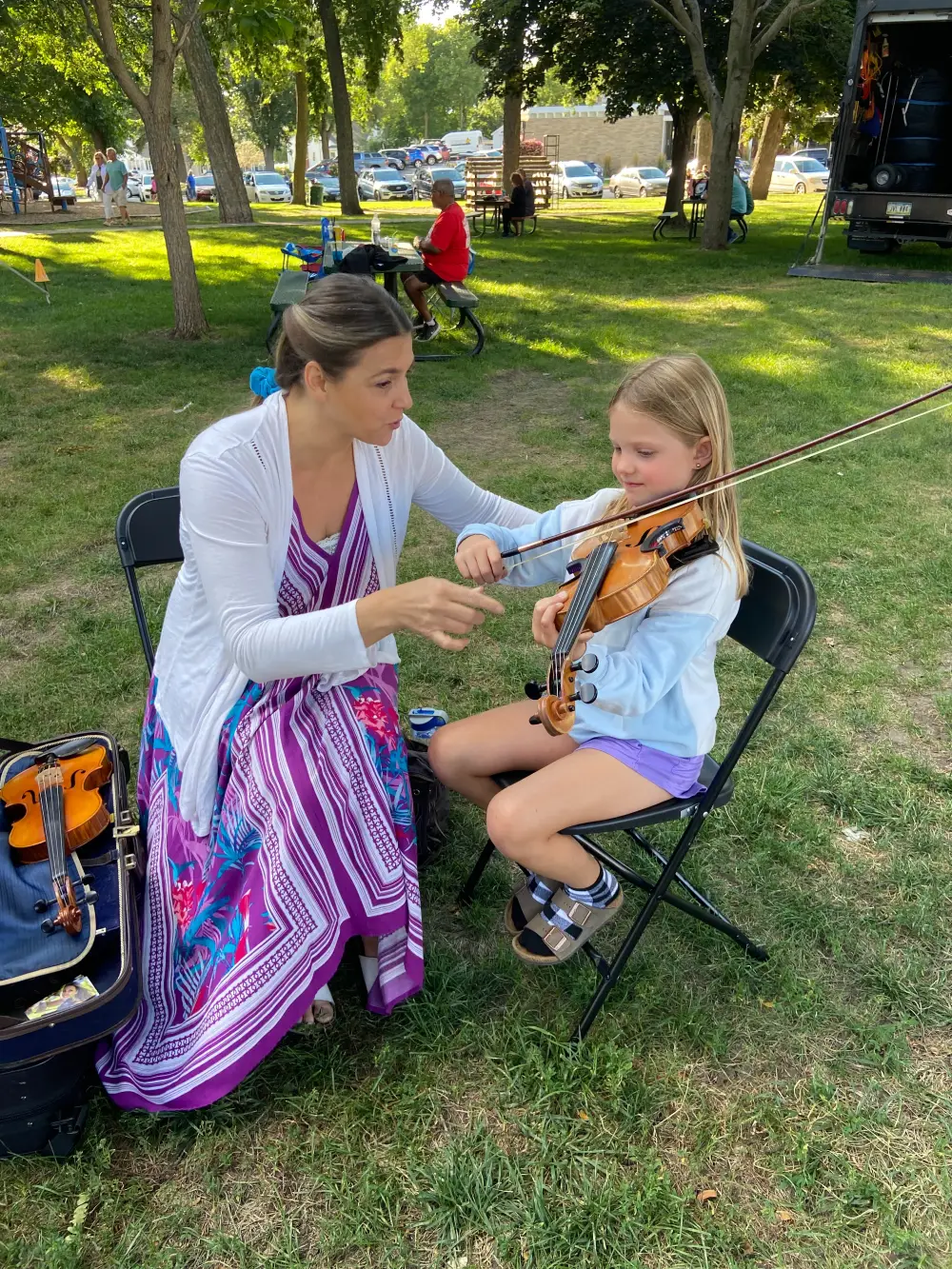 Instrument Petting Zoo (1) String, percussion, and keyboard instruments will be on display for students to gain hands-on experience with